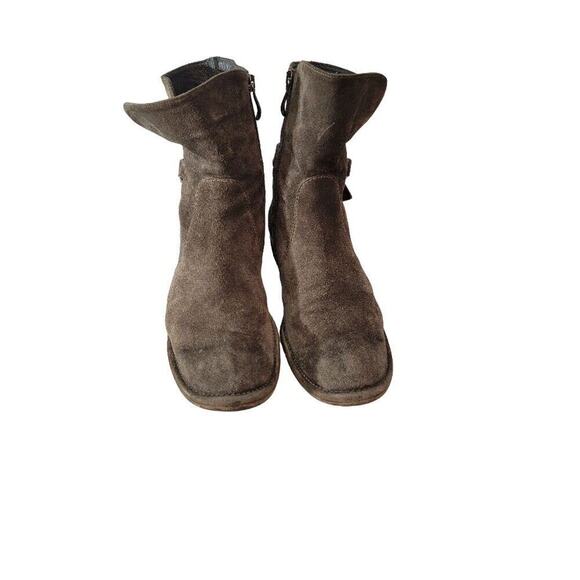 Alberto Fermani Ankle Boots Sueded Women's Distressed Boho Sz 40 Brown - Picture 8 of 10
